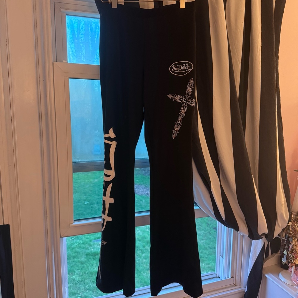 Von Dutch Logo y2K Leggings Flare